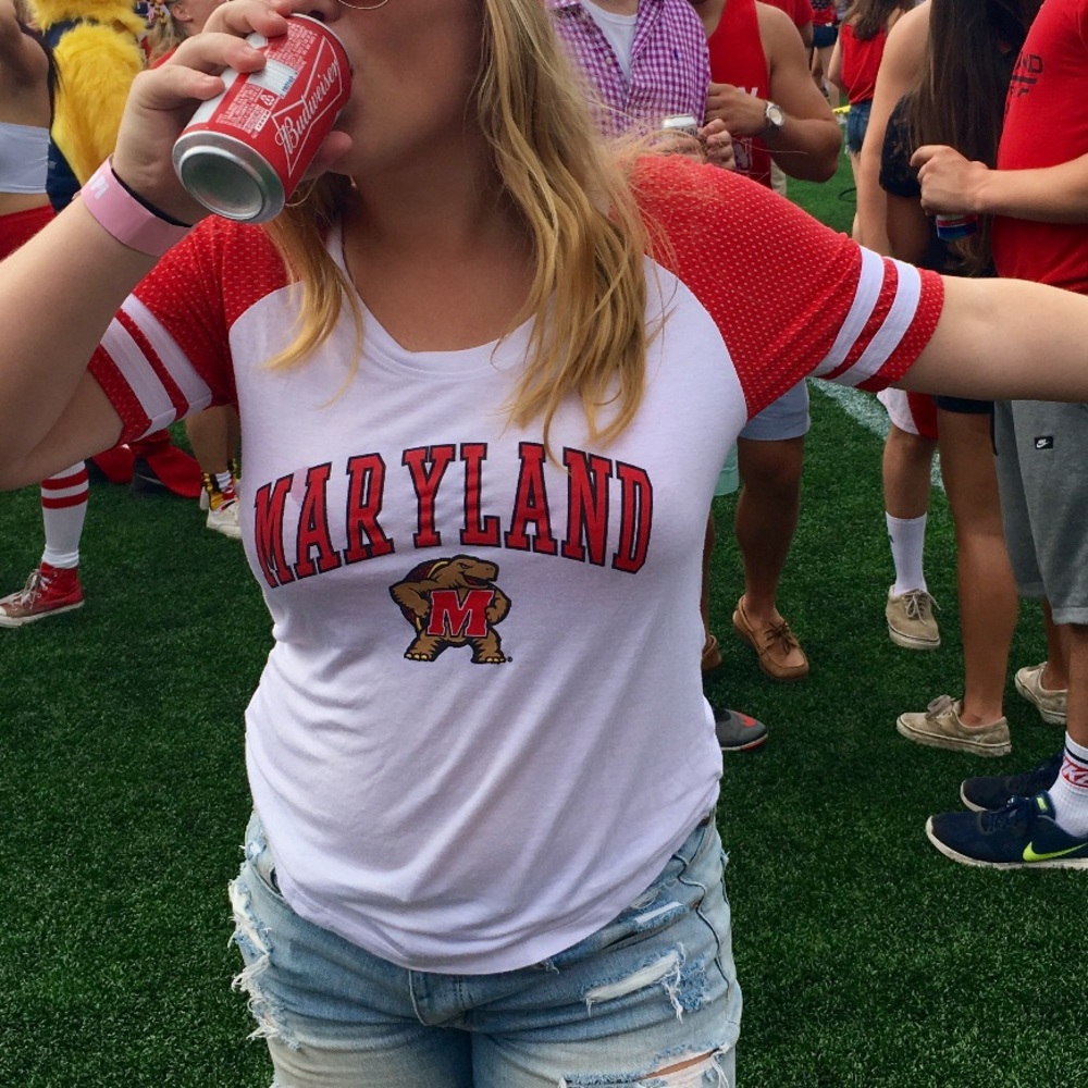 Maryland Football Jersey Style T-shirt
